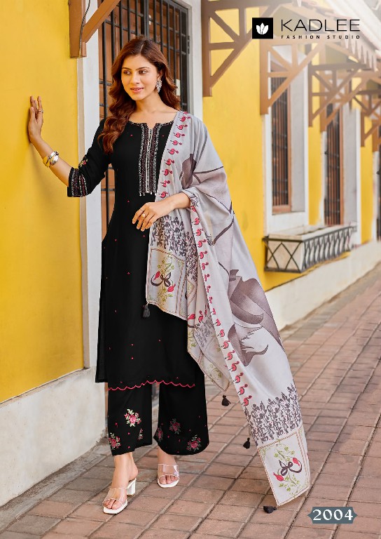 KADLEE ROOHANI WHOLESALE READYMADE RAYON WEAVING CLASSIC STYLISH 3 PCS SUITS EXPORTER