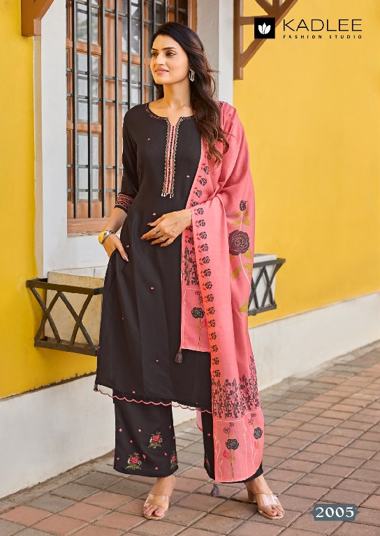 KADLEE ROOHANI WHOLESALE READYMADE RAYON WEAVING CLASSIC STYLISH 3 PCS SUITS EXPORTER