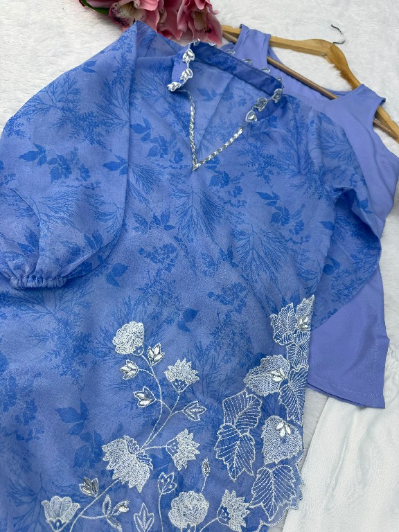 TEXTILEDEAL D.NO 6054 WHOLESALE READYMADE ORGANZA DESIGNER 3 PCS SUITS FOR EXPORT