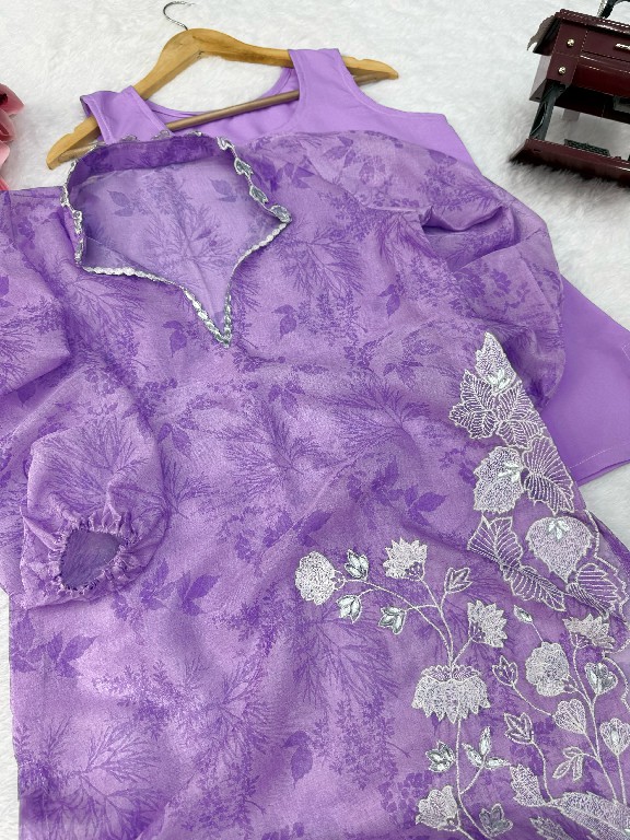 TEXTILEDEAL D.NO 6054 WHOLESALE READYMADE ORGANZA DESIGNER 3 PCS SUITS FOR EXPORT