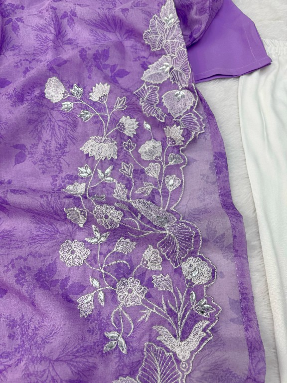 TEXTILEDEAL D.NO 6054 WHOLESALE READYMADE ORGANZA DESIGNER 3 PCS SUITS FOR EXPORT