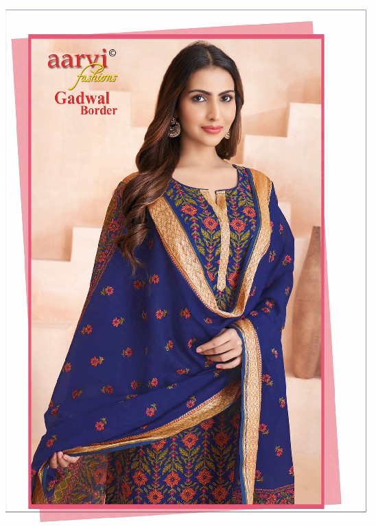 AARVI FASHIONS GADWAL BORDER VOL 11 WHOLESALE READYMADE COTTON FANCY STYLISH 3 PCS SUITS EXPORTER