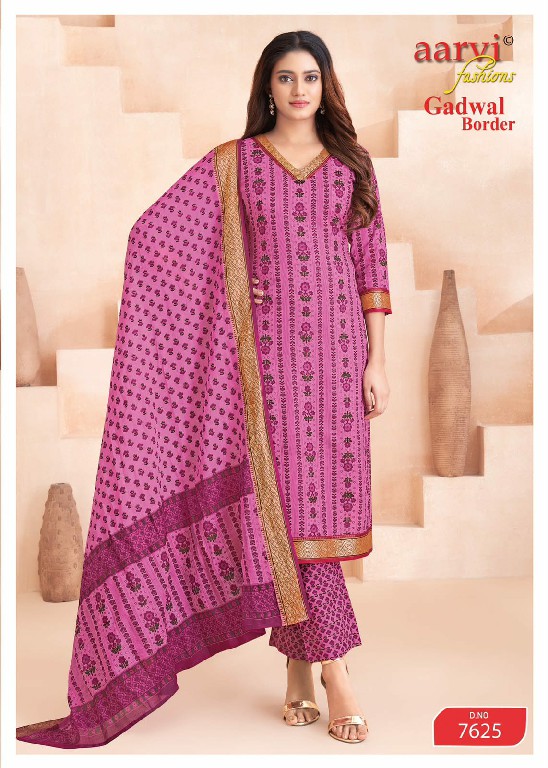 AARVI FASHIONS GADWAL BORDER VOL 11 WHOLESALE READYMADE COTTON FANCY STYLISH 3 PCS SUITS EXPORTER