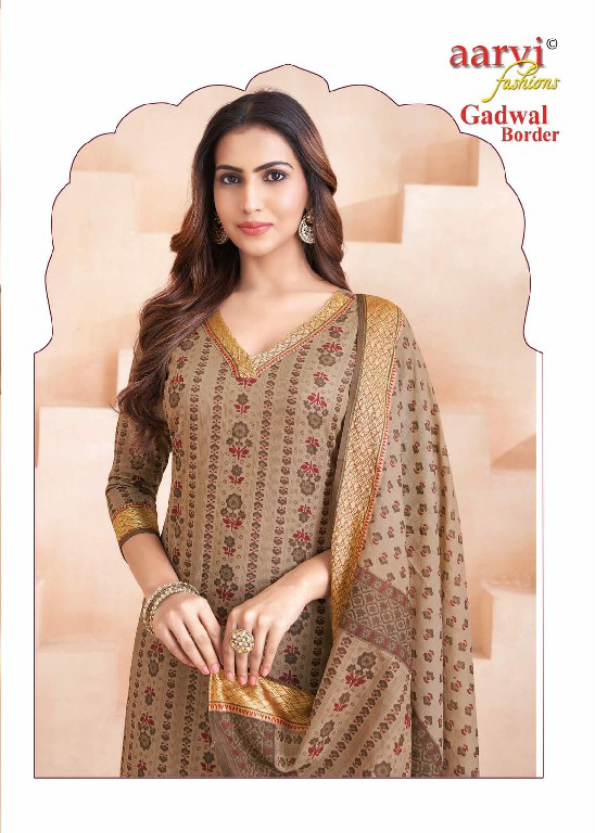 AARVI FASHIONS GADWAL BORDER VOL 11 WHOLESALE READYMADE COTTON FANCY STYLISH 3 PCS SUITS EXPORTER