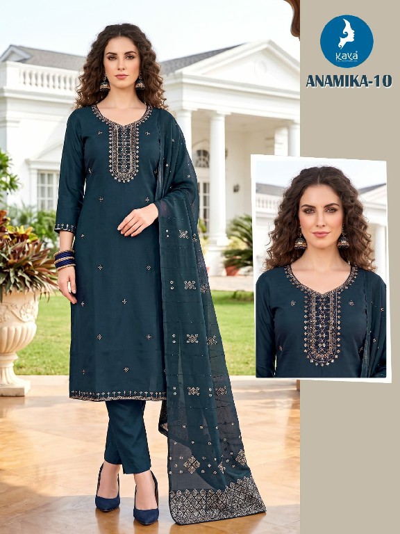 KAYA ANAMIKA WHOLESALE READYMADE ROMAN TWO TONE BIG SIZE STUNNING LOOK 3 PCS COMBO SET SUITS ONLINE