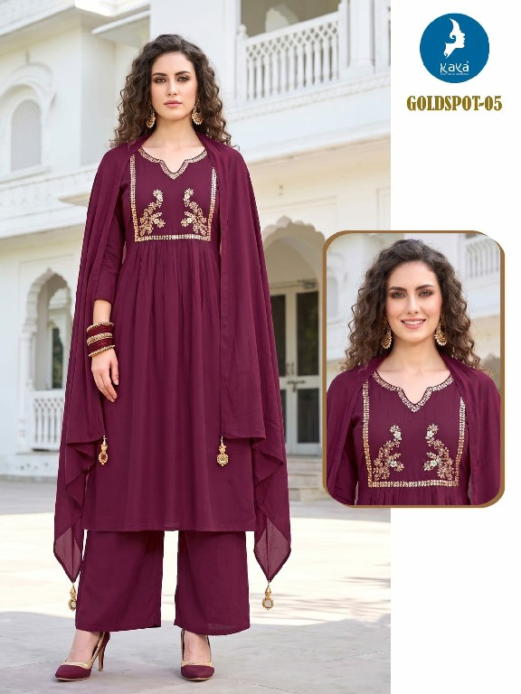 KAYA GOLD SPOT WHOLESALE READYMADE MULL CHANDERI BIG SIZE AMAZING 3 PCS COMBO SET SUITS EXPORTER