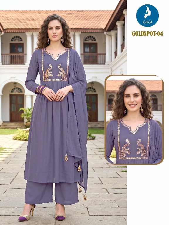 KAYA GOLD SPOT WHOLESALE READYMADE MULL CHANDERI BIG SIZE AMAZING 3 PCS COMBO SET SUITS EXPORTER