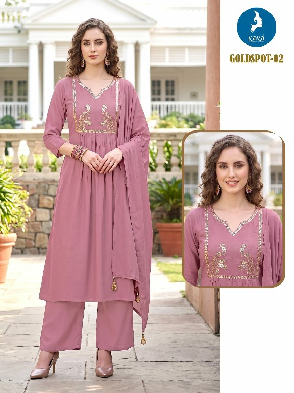 KAYA GOLD SPOT WHOLESALE READYMADE MULL CHANDERI BIG SIZE AMAZING 3 PCS COMBO SET SUITS EXPORTER