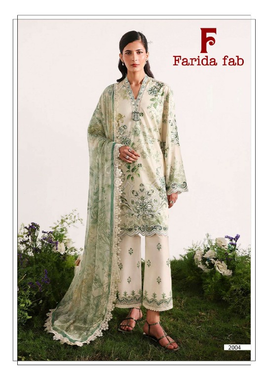 FARIDA FAB CHARIZMA VOL 2 WHOLESALE READYMADE PURE COTTON PRINTED PAKISTANI REGULAR WEAR 3 PCS SUITS EXPORTER