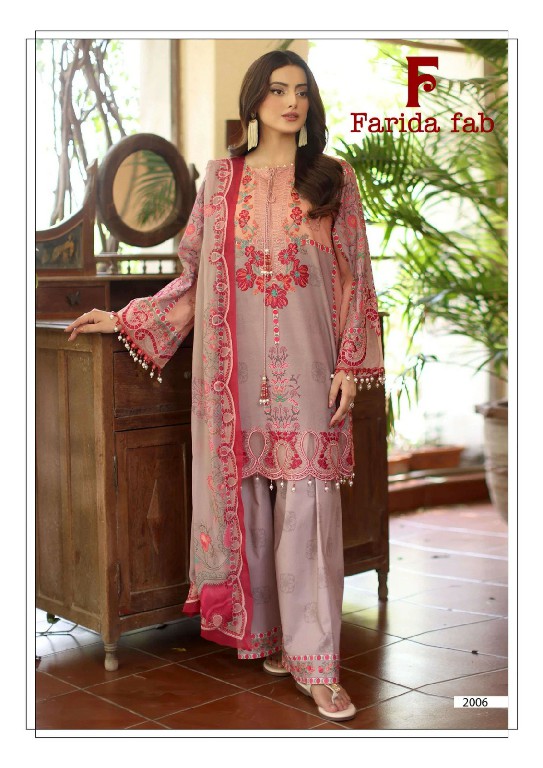 FARIDA FAB CHARIZMA VOL 2 WHOLESALE READYMADE PURE COTTON PRINTED PAKISTANI REGULAR WEAR 3 PCS SUITS EXPORTER