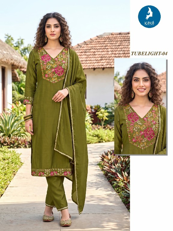 KAYA TUBE LIGHT WHOLESALE READYMADE MULL CHANDERI BIG SIZE FASHIONABLE 3 PCS COMBO SET SUITS SUPPLIER