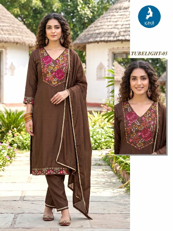 KAYA TUBE LIGHT WHOLESALE READYMADE MULL CHANDERI BIG SIZE FASHIONABLE 3 PCS COMBO SET SUITS SUPPLIER