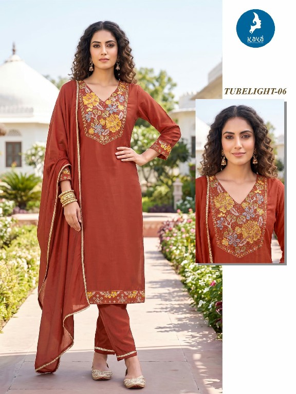 KAYA TUBE LIGHT WHOLESALE READYMADE MULL CHANDERI BIG SIZE FASHIONABLE 3 PCS COMBO SET SUITS SUPPLIER