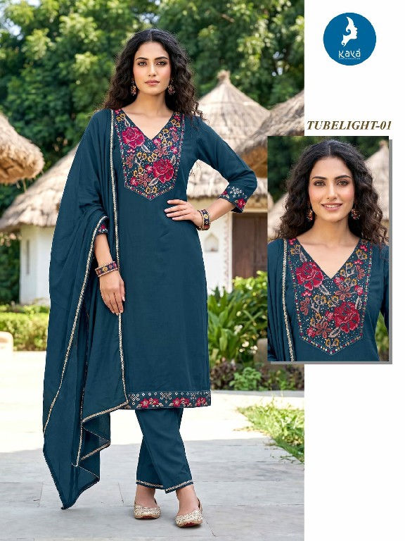 KAYA TUBE LIGHT WHOLESALE READYMADE MULL CHANDERI BIG SIZE FASHIONABLE 3 PCS COMBO SET SUITS SUPPLIER