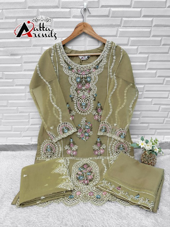 ATTA TRENDZ D.NO 2786 WHOLESALE READYMADE HEAVY CHIFFON DESIGNER PAKISTANI 3 PCS SUITS FOR EXPORT