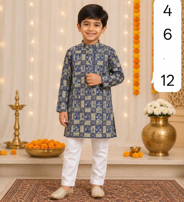 VENMER PRESENT READYMADE SOFT COTTON PRINTED KURTA PYJAMA FOR KIDS SUPPLIER