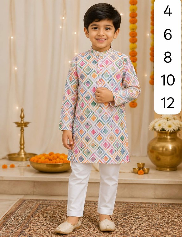 VENMER PRESENT READYMADE SOFT COTTON PRINTED KURTA PYJAMA FOR KIDS SUPPLIER