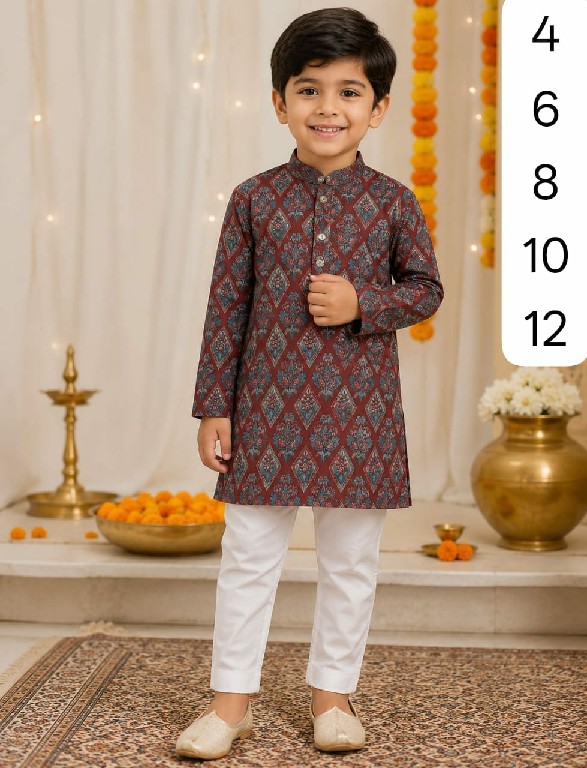 VENMER PRESENT READYMADE SOFT COTTON PRINTED KURTA PYJAMA FOR KIDS SUPPLIER