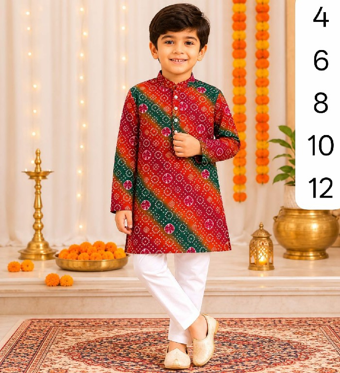 VENMER PRESENT READYMADE SOFT COTTON PRINTED KURTA PYJAMA FOR KIDS SUPPLIER