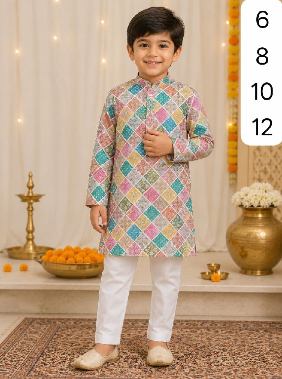 VENMER PRESENT READYMADE SOFT COTTON PRINTED KURTA PYJAMA FOR KIDS SUPPLIER