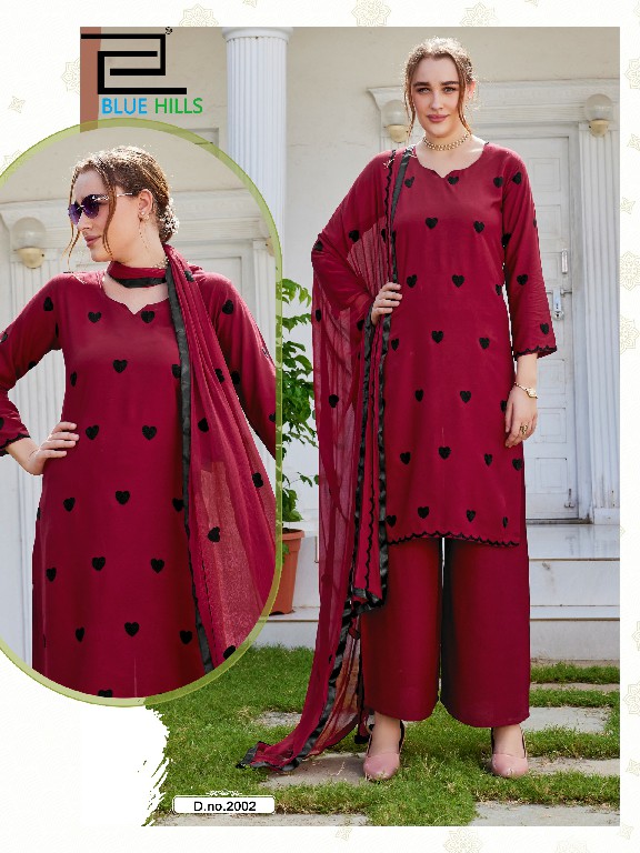 BLUE HILLS ZEENAT WHOLESALE READYMADE RAYON WITH WORK BIG SIZE HIT DESIGN 3 PCS COMBO SET SUITS EXPORTER