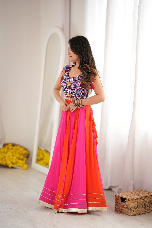SP SERIES D.NO SP-98 WHOLESALE HEAVY RAYON NAVRATRI STYLE LEHENGA CHOLI FOR EXPORT