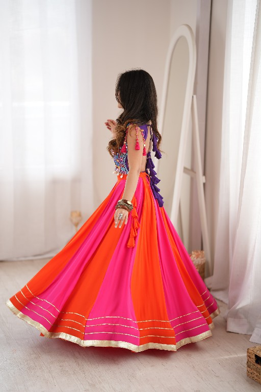 SP SERIES D.NO SP-98 WHOLESALE HEAVY RAYON NAVRATRI STYLE LEHENGA CHOLI FOR EXPORT