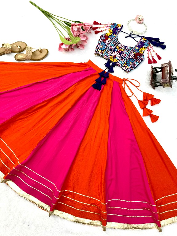 SP SERIES D.NO SP-98 WHOLESALE HEAVY RAYON NAVRATRI STYLE LEHENGA CHOLI FOR EXPORT