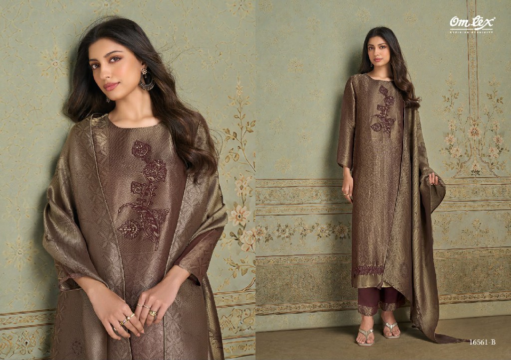 OMTEX MARCELLA WHOLESALE GIRAFFE SILK JACQUARD FESTIVE LOOK UNSTITCH SALWAR SUITS EXPORTER