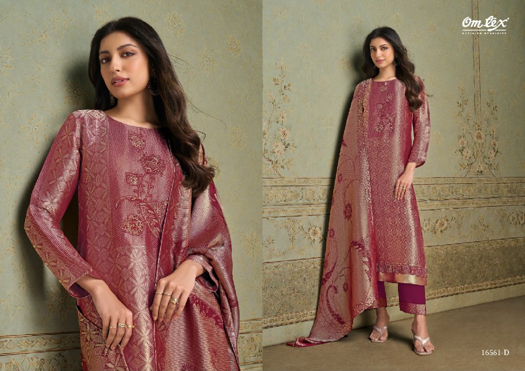 OMTEX MARCELLA WHOLESALE GIRAFFE SILK JACQUARD FESTIVE LOOK UNSTITCH SALWAR SUITS EXPORTER