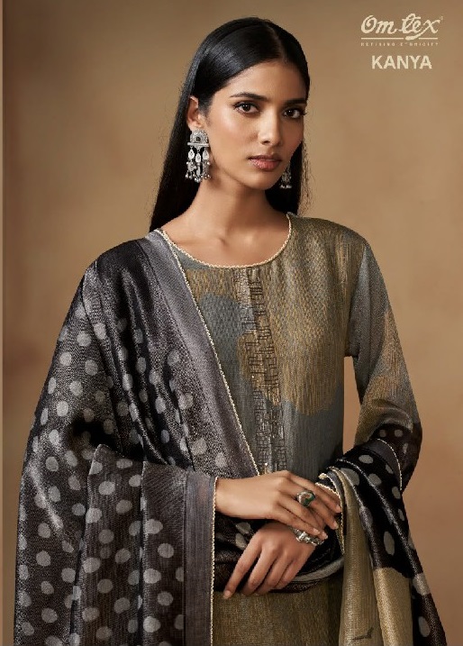 OMTEX KANYA WHOLESALE ELORA CHECKS WITH WORK UNIQUE UNSTITCH SALWAR SUITS SUPPLIER