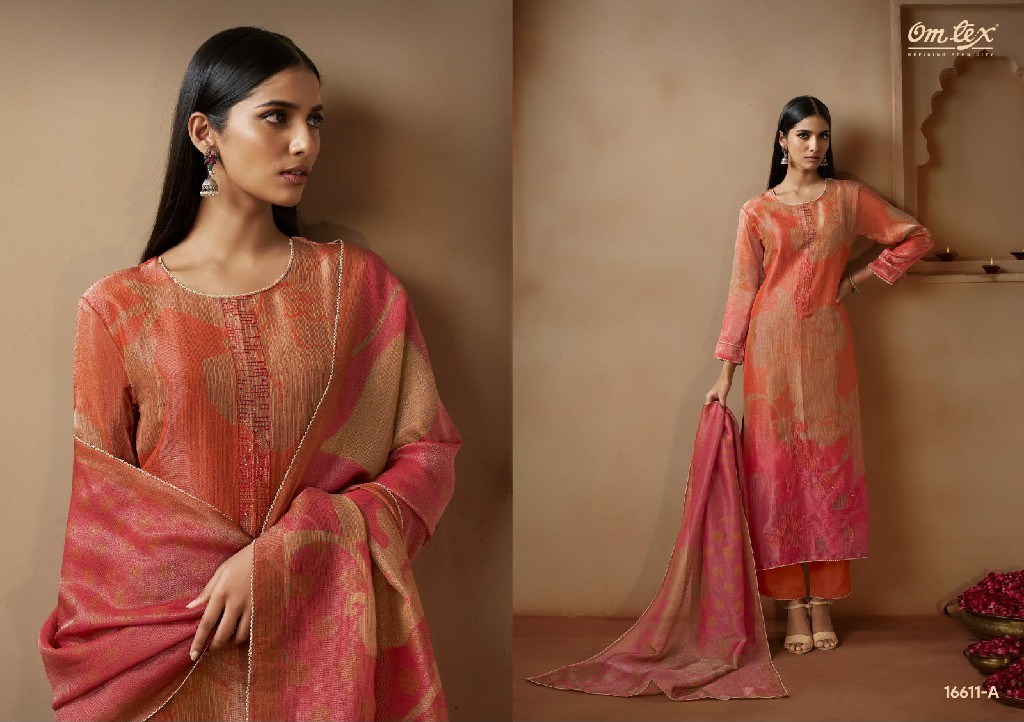 OMTEX KANYA WHOLESALE ELORA CHECKS WITH WORK UNIQUE UNSTITCH SALWAR SUITS SUPPLIER