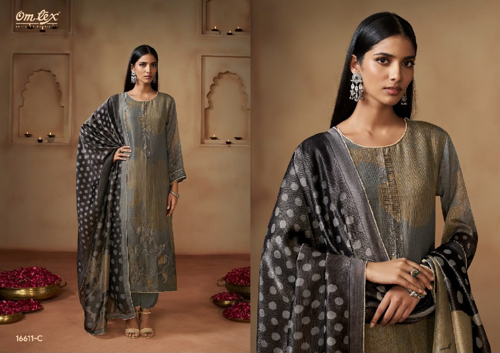 OMTEX KANYA WHOLESALE ELORA CHECKS WITH WORK UNIQUE UNSTITCH SALWAR SUITS SUPPLIER