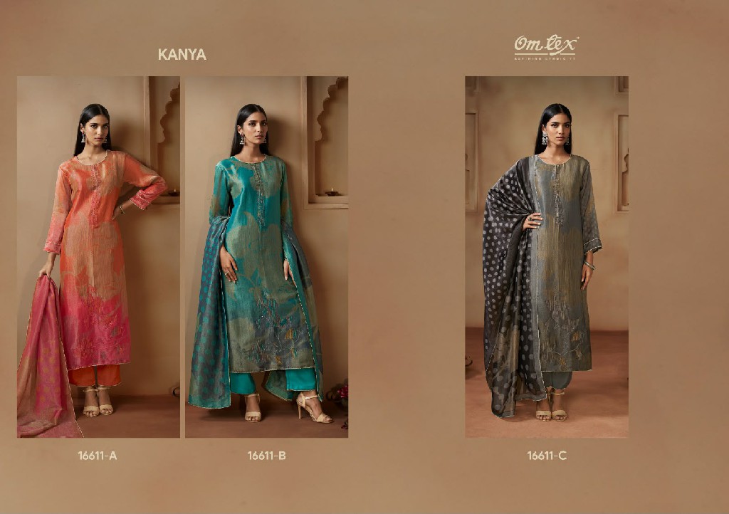 OMTEX KANYA WHOLESALE ELORA CHECKS WITH WORK UNIQUE UNSTITCH SALWAR SUITS SUPPLIER