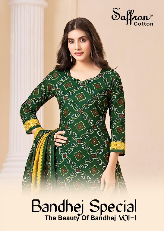 SAFFRON BANDHEJ SPECIAL VOL 1 WHOLESALE SOFT COTTON PRINTED DAILY WEAR DRESS MATERIA ONLINE