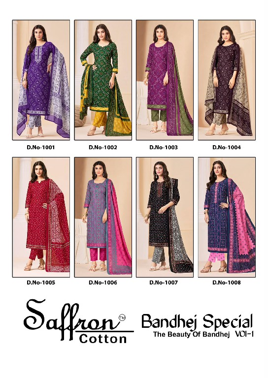 SAFFRON BANDHEJ SPECIAL VOL 1 WHOLESALE SOFT COTTON PRINTED DAILY WEAR DRESS MATERIA ONLINE
