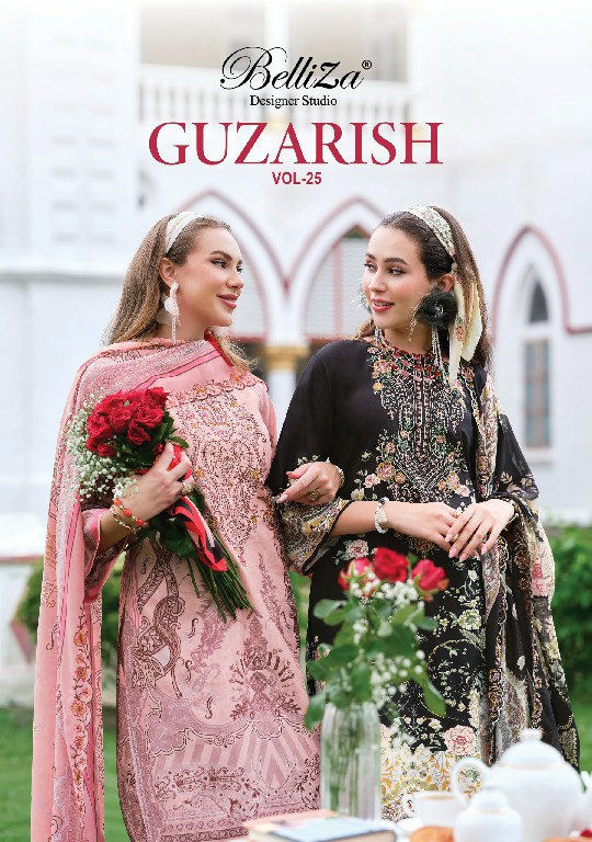 BELLIZA GUZARISH VOL 25 WHOLESALE PURE COTTON EXCLUSIVE DESIGN UNSTITCH SALWAR SUITS EXPORTER