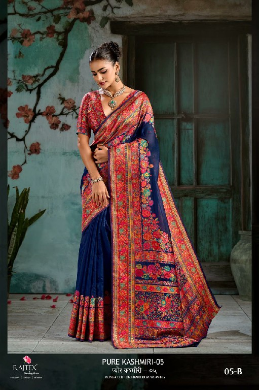 RAJTEX PURE KASHMIRI VOL 5 WHOLESALE MODAL PASHMINA HANDLOOM WEAVING PARTY WEAR SAREES FOR EXPORT
