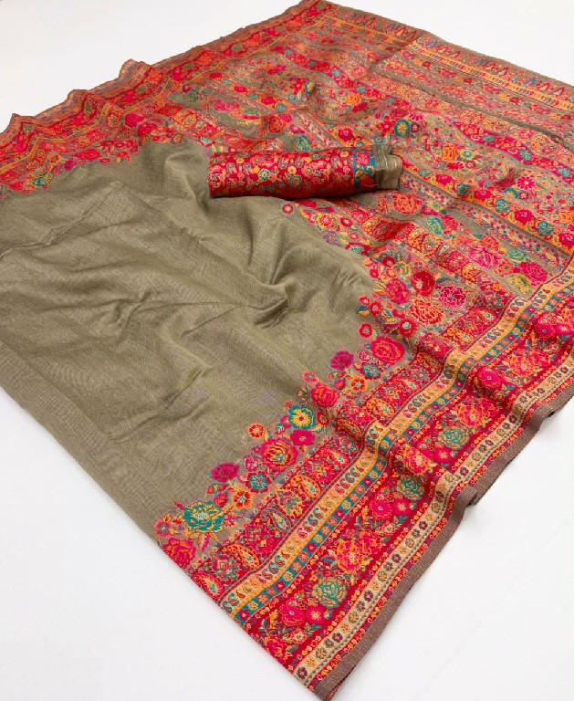 RAJTEX PURE KASHMIRI VOL 5 WHOLESALE MODAL PASHMINA HANDLOOM WEAVING PARTY WEAR SAREES FOR EXPORT