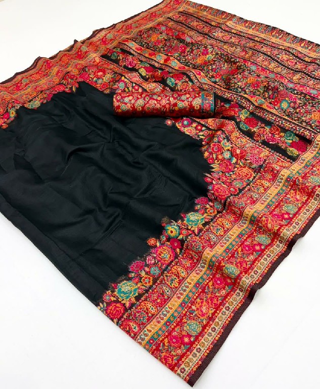 RAJTEX PURE KASHMIRI VOL 5 WHOLESALE MODAL PASHMINA HANDLOOM WEAVING PARTY WEAR SAREES FOR EXPORT