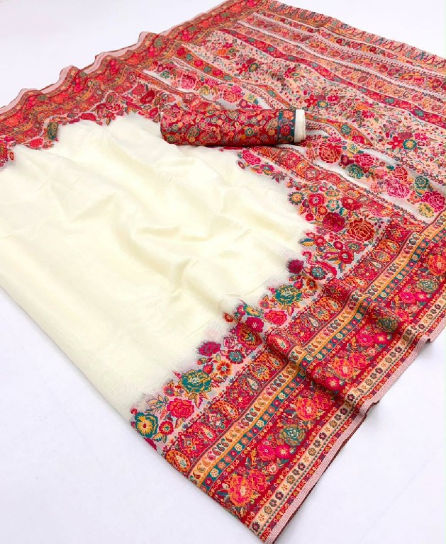 RAJTEX PURE KASHMIRI VOL 5 WHOLESALE MODAL PASHMINA HANDLOOM WEAVING PARTY WEAR SAREES FOR EXPORT