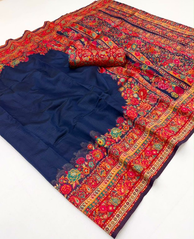 RAJTEX PURE KASHMIRI VOL 5 WHOLESALE MODAL PASHMINA HANDLOOM WEAVING PARTY WEAR SAREES FOR EXPORT