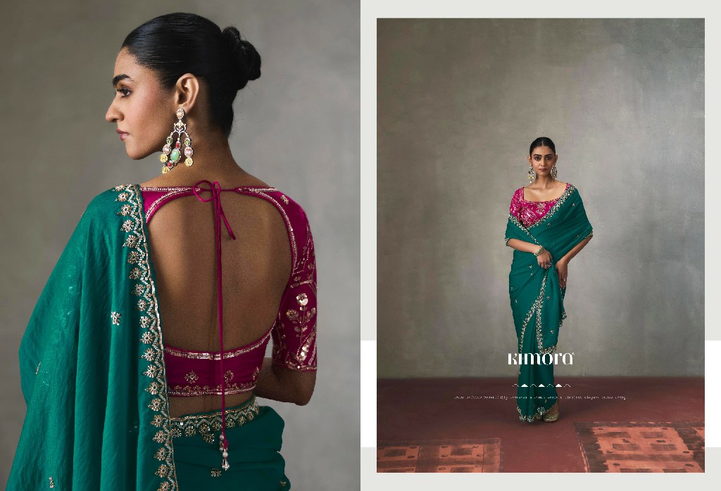 KIMORA I-CON VOL 37 WHOLESALE LIGHTWEIGHT SILK BLEND GLAMOURS STYLE SAREES FOR WOMEN ONLINE