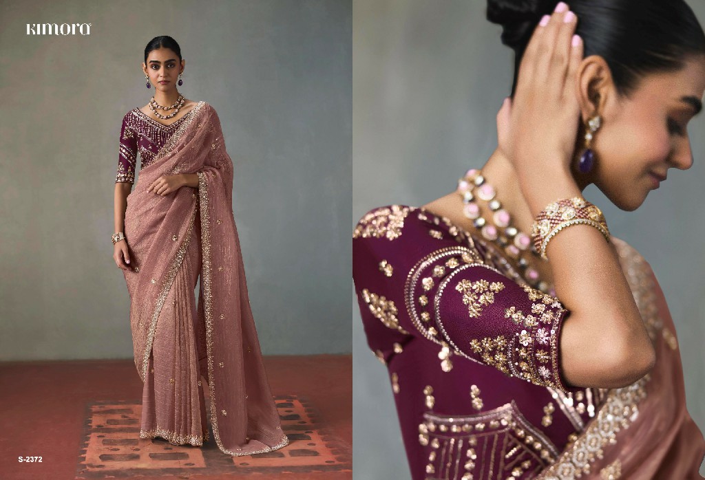 KIMORA I-CON VOL 37 WHOLESALE LIGHTWEIGHT SILK BLEND GLAMOURS STYLE SAREES FOR WOMEN ONLINE