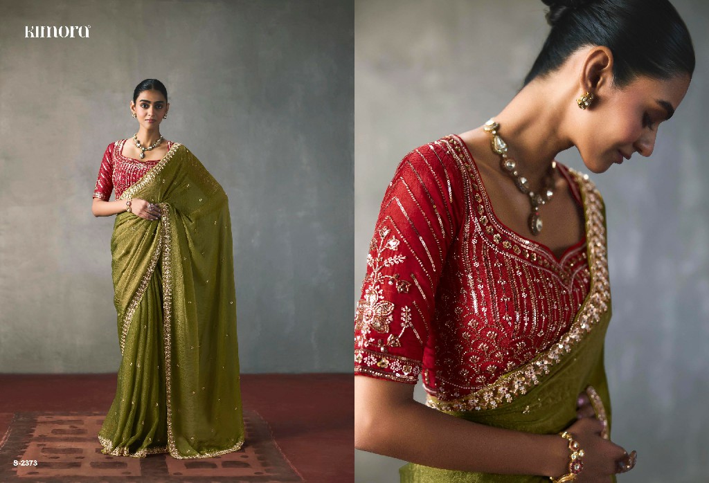 KIMORA I-CON VOL 37 WHOLESALE LIGHTWEIGHT SILK BLEND GLAMOURS STYLE SAREES FOR WOMEN ONLINE
