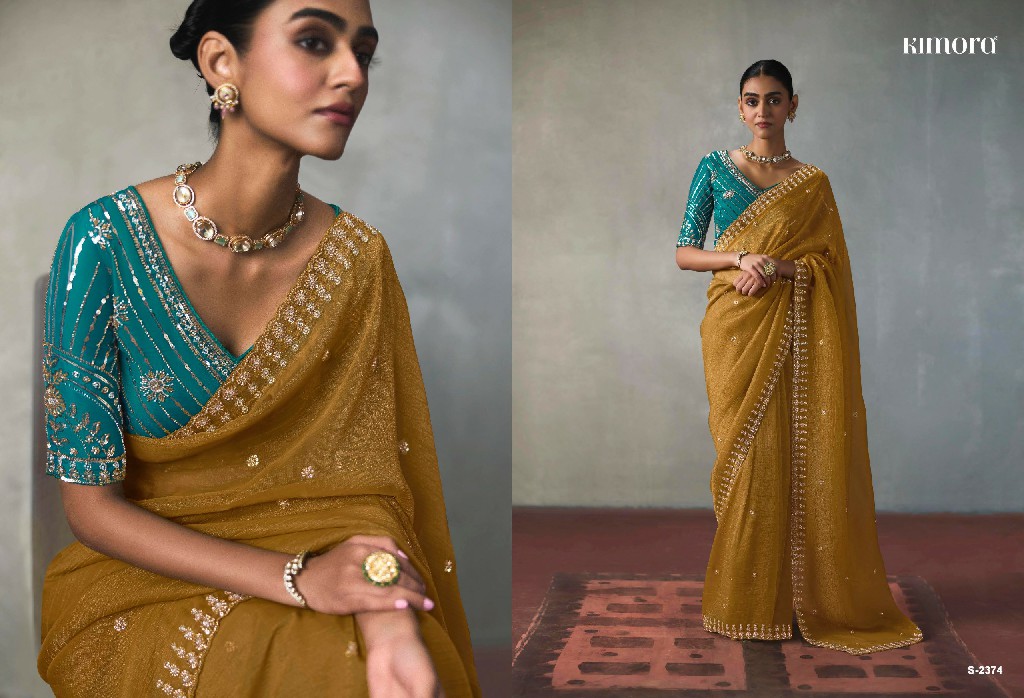 KIMORA I-CON VOL 37 WHOLESALE LIGHTWEIGHT SILK BLEND GLAMOURS STYLE SAREES FOR WOMEN ONLINE