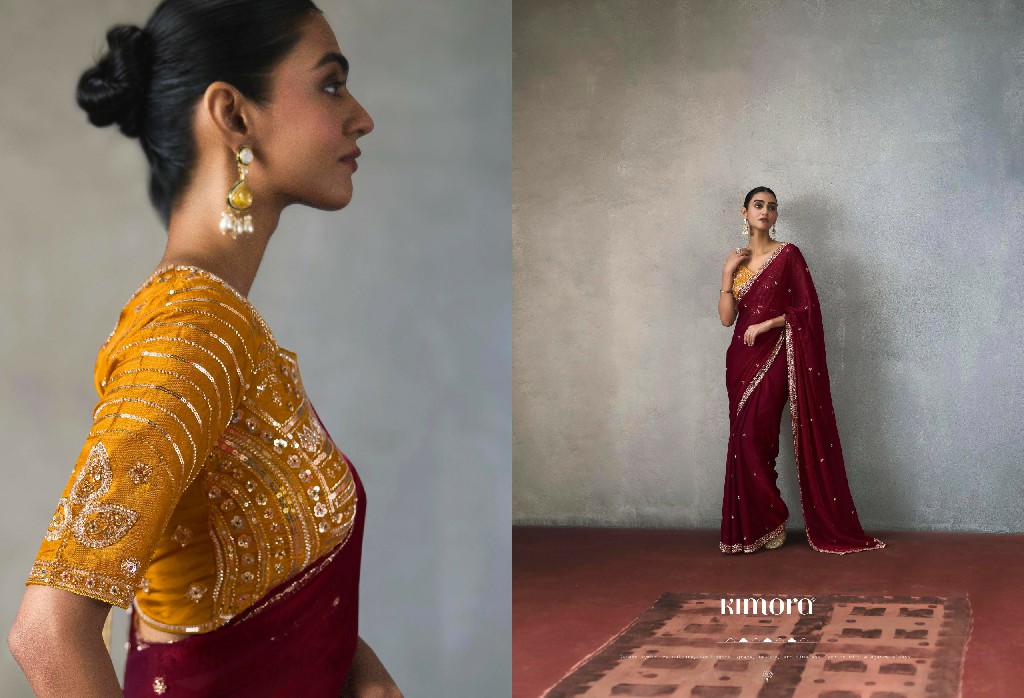 KIMORA I-CON VOL 37 WHOLESALE LIGHTWEIGHT SILK BLEND GLAMOURS STYLE SAREES FOR WOMEN ONLINE