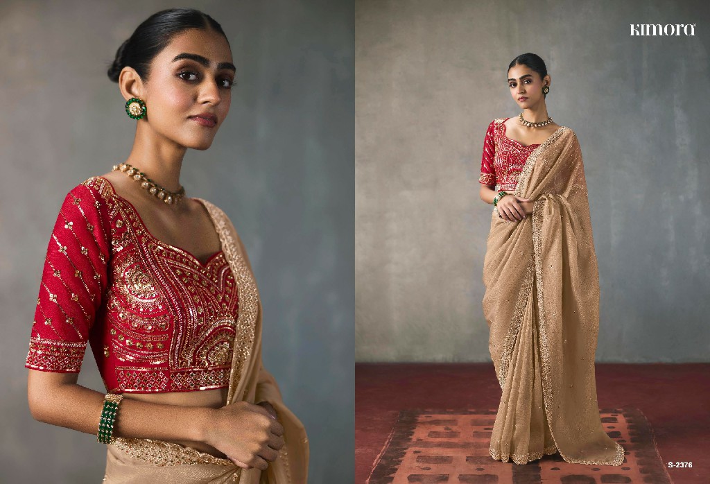 KIMORA I-CON VOL 37 WHOLESALE LIGHTWEIGHT SILK BLEND GLAMOURS STYLE SAREES FOR WOMEN ONLINE