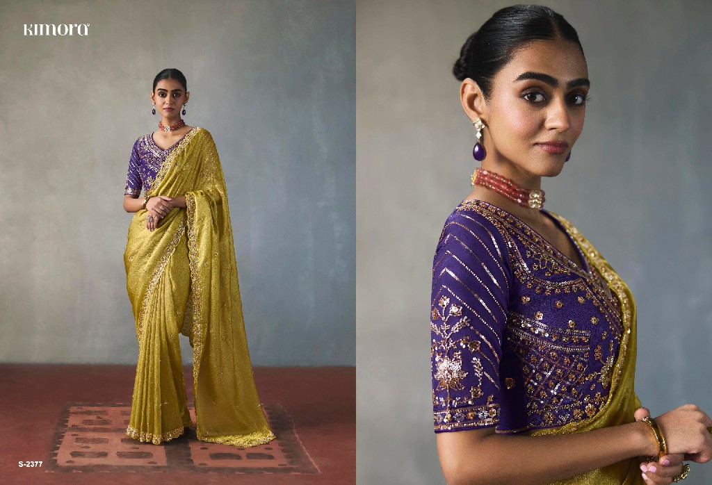 KIMORA I-CON VOL 37 WHOLESALE LIGHTWEIGHT SILK BLEND GLAMOURS STYLE SAREES FOR WOMEN ONLINE