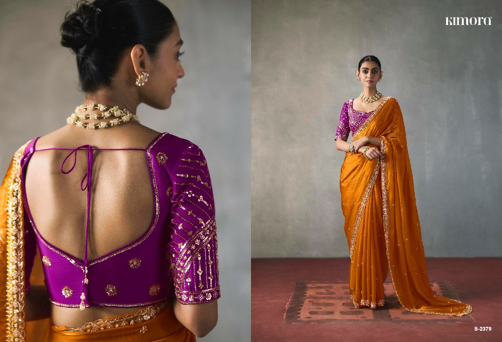 KIMORA I-CON VOL 37 WHOLESALE LIGHTWEIGHT SILK BLEND GLAMOURS STYLE SAREES FOR WOMEN ONLINE